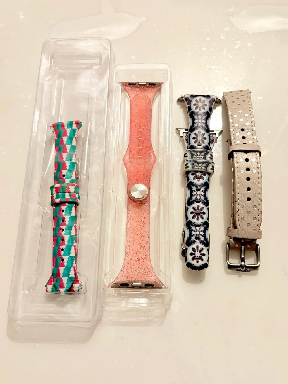 Apple Watch Compatible Silicone Band Lot of 4 38/42mm Multicolor Straps NWOT